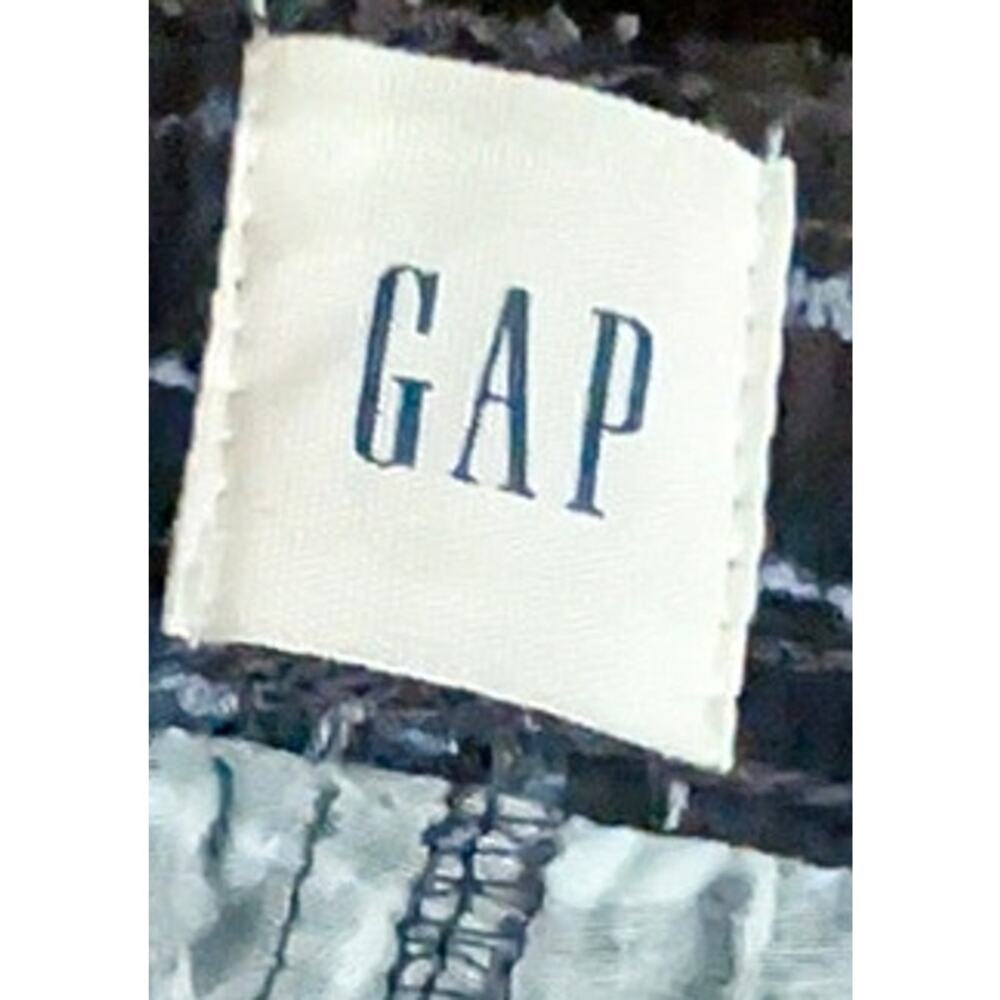 Gap 9" Easy Shorts Mens Size XL Cotton Blue White Elastic Waist Pockets Pull ON - Picture 4 of 5